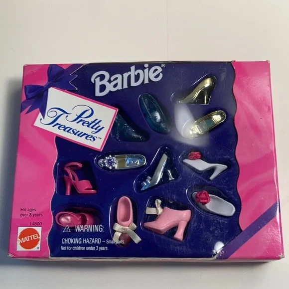 Vintage Barbie Pretty Treasure shoe set by Mattel 1995 - Picture 1 of 4